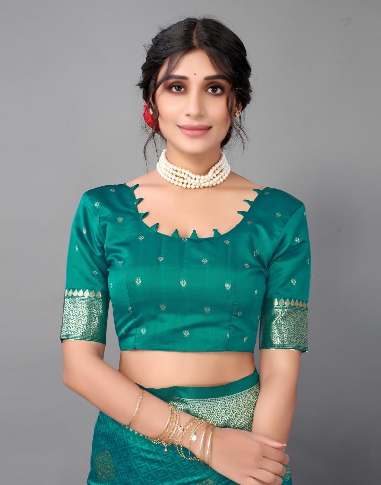 Rama Green Silk Saree | Sudathi