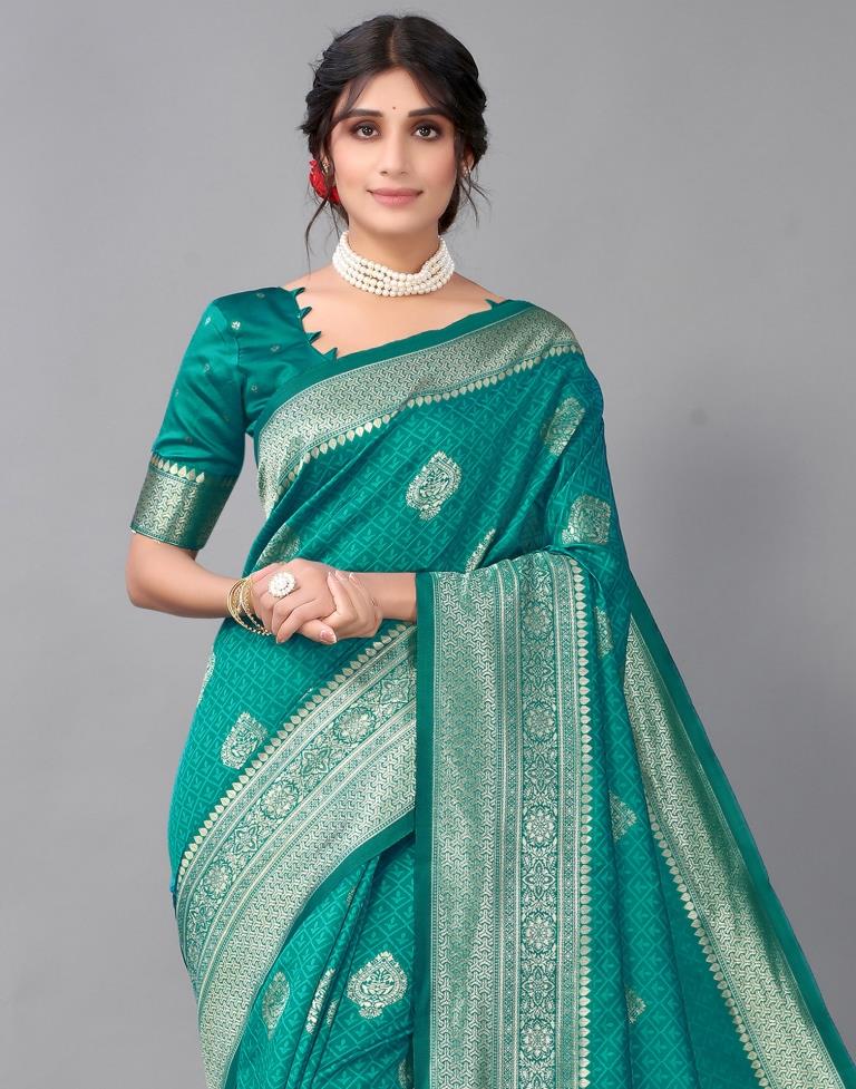 Rama Green Silk Saree | Sudathi