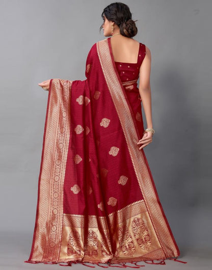 Maroon Silk Saree | Sudathi