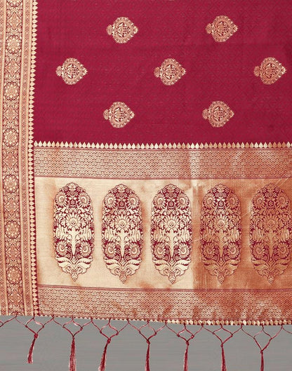 Maroon Silk Saree | Sudathi