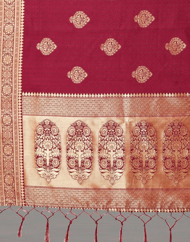 Maroon Silk Saree | Sudathi