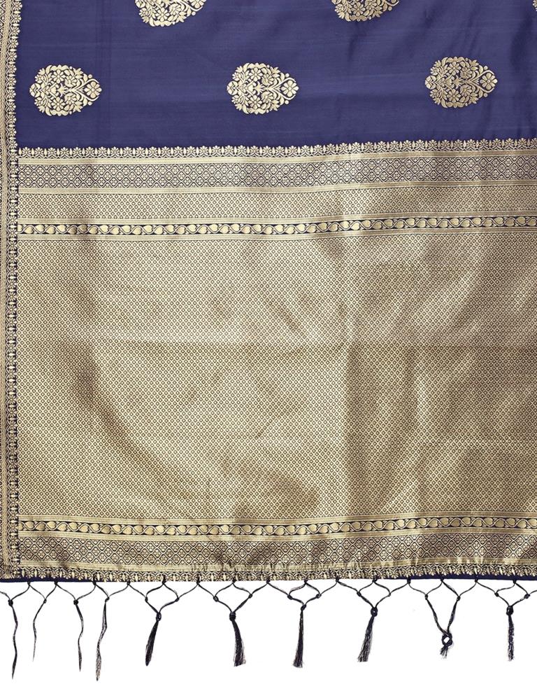 Dark Blue Silk Saree | Sudathi