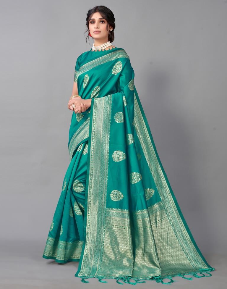 Rama Green Silk Saree | Sudathi