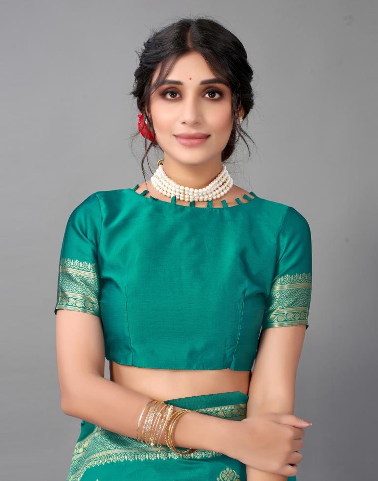 Rama Green Silk Saree | Sudathi