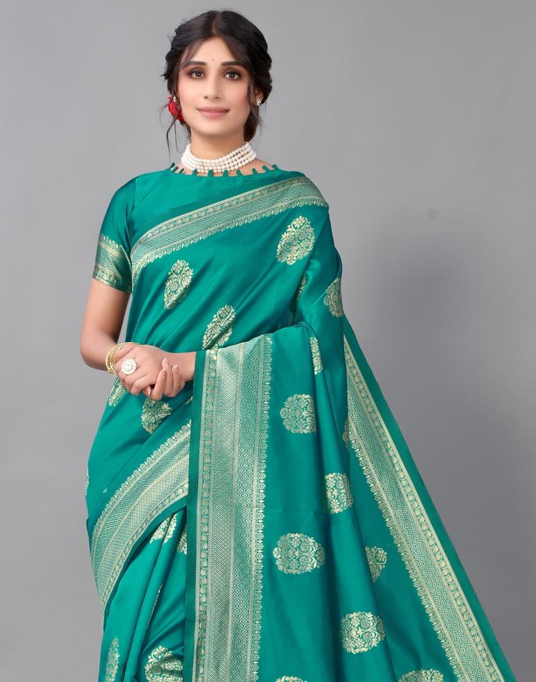Rama Green Silk Saree | Sudathi