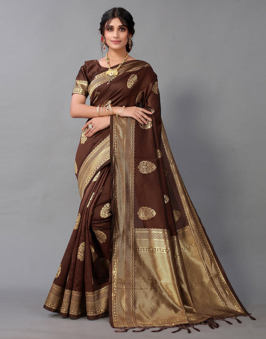 Brown Silk Saree | Sudathi