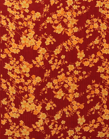 Red And Multicolored Georgette Saree | Sudathi