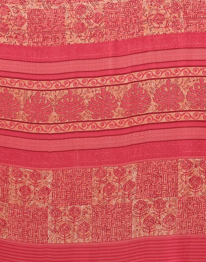 Peach And Multicolored Georgette Saree | Sudathi