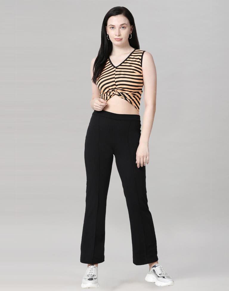 Peach Coloured Lycra Knitted Top | Sudathi