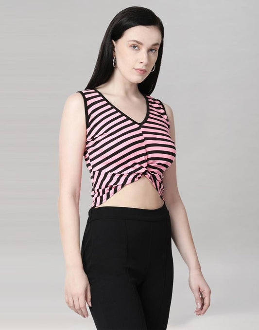 Light Pink Coloured Lycra Knitted Top | Sudathi