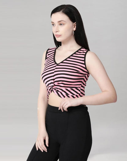 Light Pink Coloured Lycra Knitted Top | Sudathi