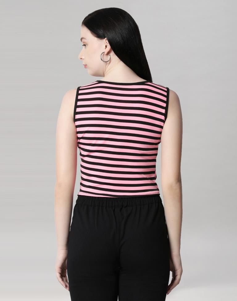 Light Pink Coloured Lycra Knitted Top | Sudathi