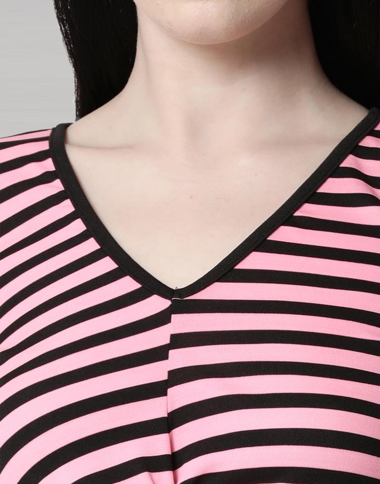 Light Pink Coloured Lycra Knitted Top | Sudathi