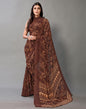Brown Bandhani Georgette Saree