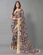 Light Purple Printed Georgette Saree