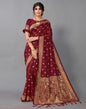 Maroon Weaving Silk Saree