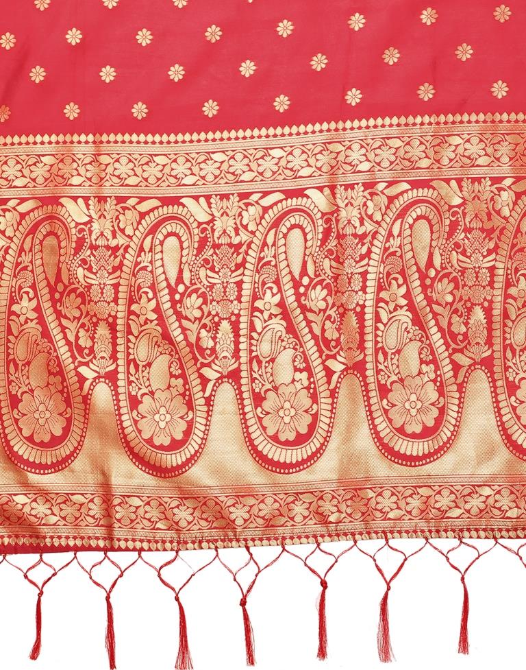 Red Weaving Silk Saree