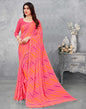 Watermelon Pink Chiffon Saree | Sudathi