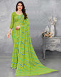 Lime Green Chiffon Saree | Leemboodi
