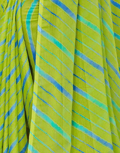 Lime Green Chiffon Saree | Leemboodi