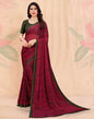 Magenta And Brown Chiffon Saree | Leemboodi