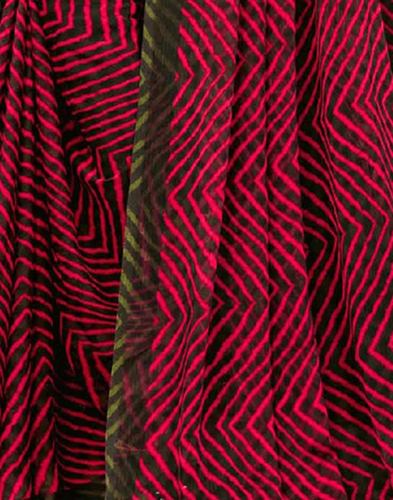 Magenta And Brown Chiffon Saree | Leemboodi