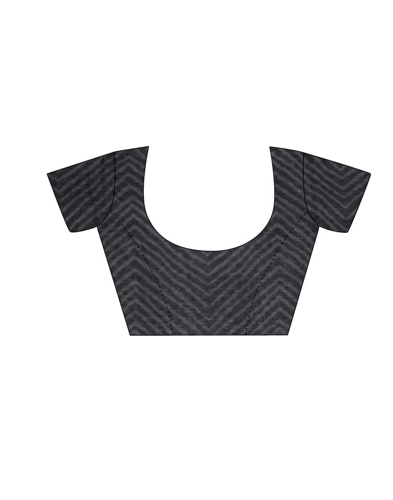 Red And Dark Grey Chiffon Saree | Leemboodi