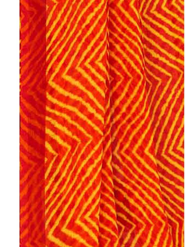 Red And Yellow Chiffon Saree | Leemboodi