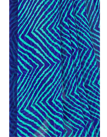 Dark Blue And Light Blue Chiffon Saree | Leemboodi