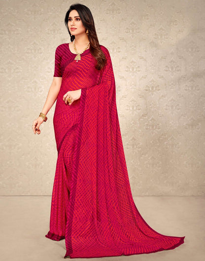 Pink And Peach Chiffon Saree | Leemboodi