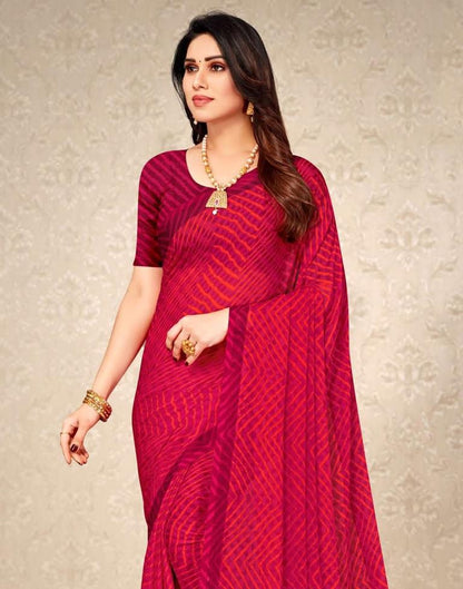 Pink And Peach Chiffon Saree | Leemboodi