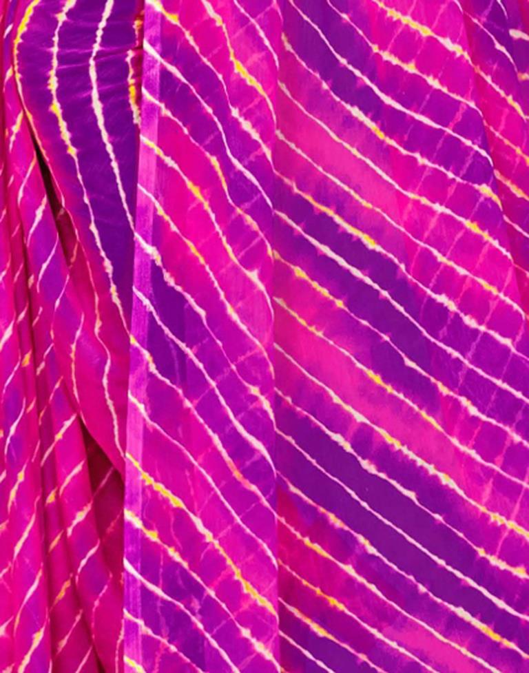 Pink And Purple Chiffon Saree | Sudathi