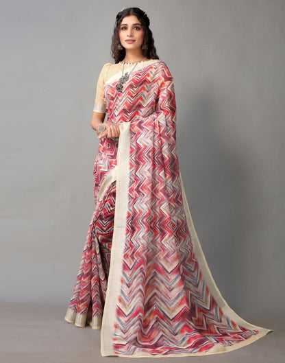 Multicolored Linen Saree | Leemboodi