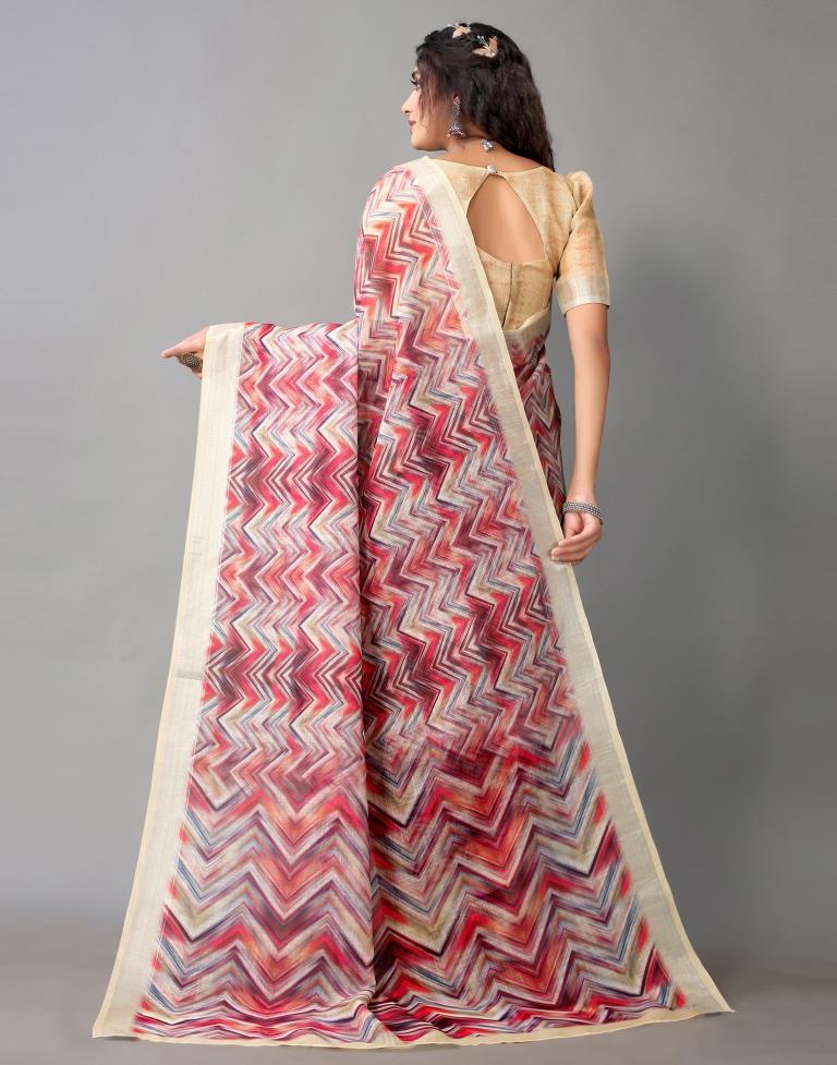 Multicolored Linen Saree | Leemboodi
