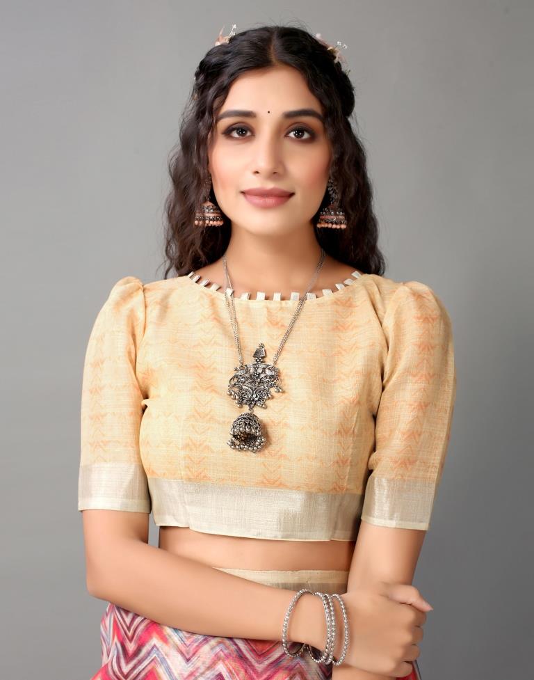 Multicolored Linen Saree | Leemboodi