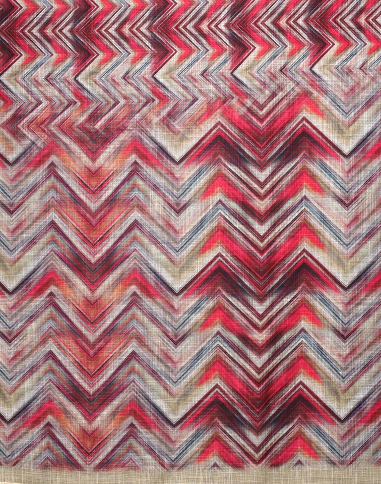 Multicolored Linen Saree | Leemboodi