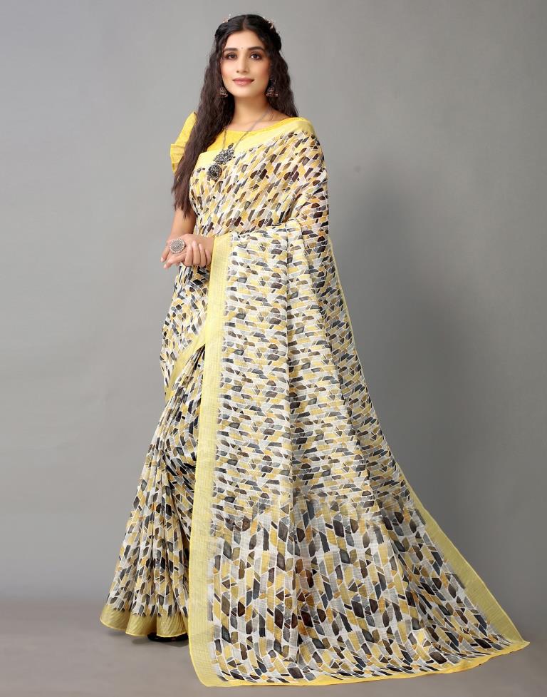 Multicolored Linen Saree | Leemboodi