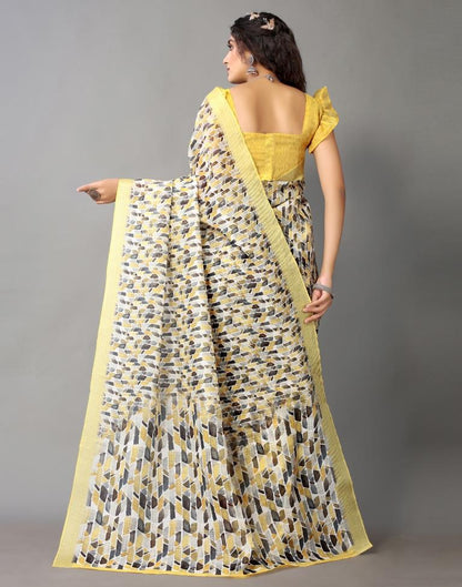 Multicolored Linen Saree | Leemboodi