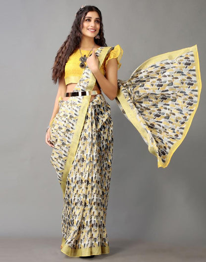 Multicolored Linen Saree | Leemboodi