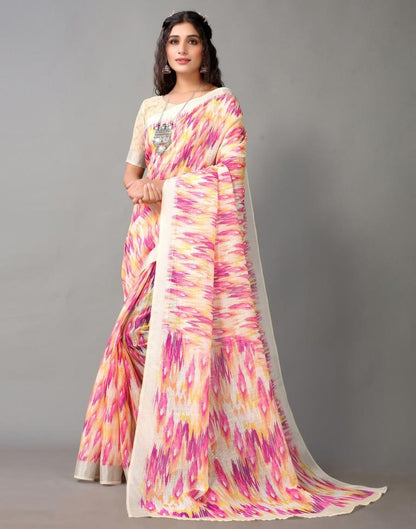 Multicolored Linen Saree | Leemboodi