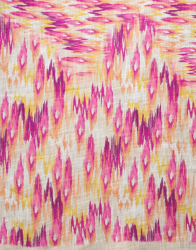 Multicolored Linen Saree | Leemboodi