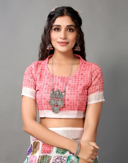 Multicolored Linen Saree | Leemboodi