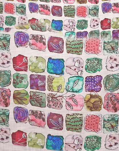 Multicolored Linen Saree | Leemboodi