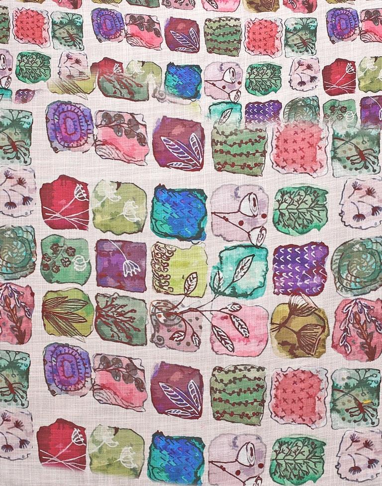 Multicolored Linen Saree | Leemboodi