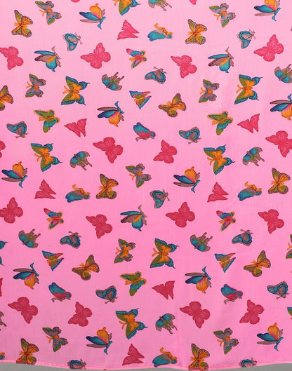 Pink Georgette Saree | Leemboodi