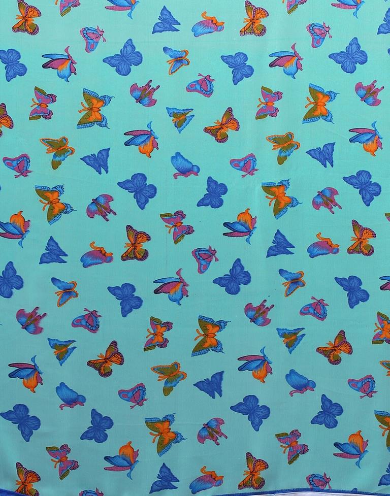 Light Blue Georgette Saree | Leemboodi