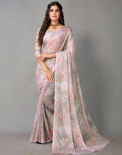 Light Grey Silk Saree | Leemboodi