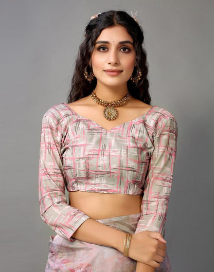 Light Grey Silk Saree | Leemboodi