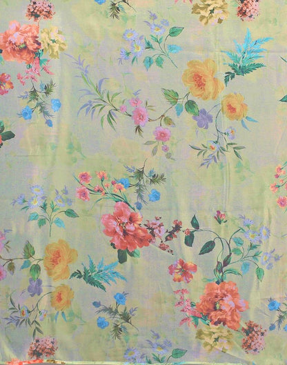 Dusty Green Silk Saree | Leemboodi