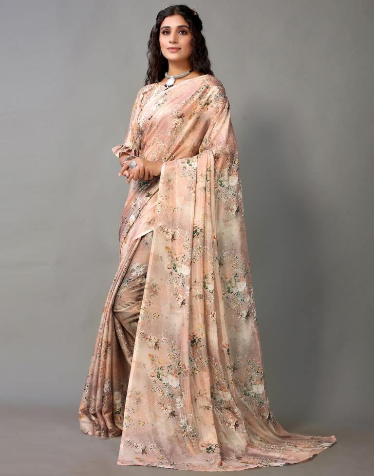 Light Brown Silk Saree | Leemboodi